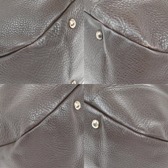 SALVATORE FERRAGAMO Logo Gancini Shoulder Hand Bag Leather Brown - Picture 16 of 16